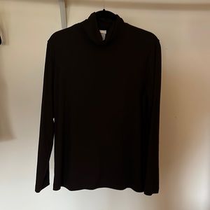 Black Ribbed Turtleneck